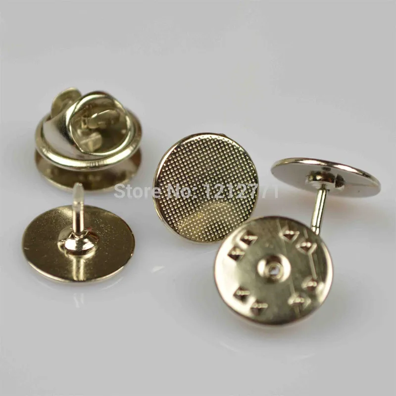 Verzilverd koperen hoed broche pins diy sieraden bevindingen accessoires metalen broche base pin korte revers pin voor dames heren