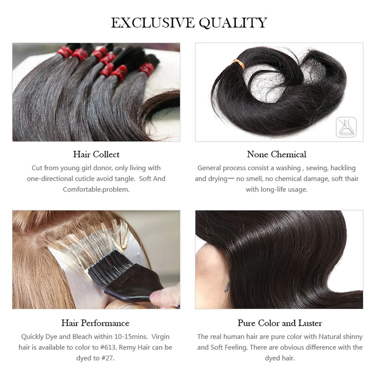 Passion Peruvian Omber Mänskliga hårförlängningar # 4 Ljusbrun färgad Remy Hair Weave Buntlar Machine Double Weft 10 