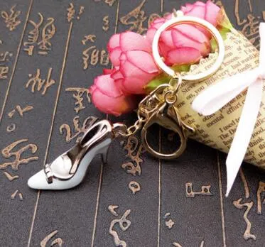 Högklackat nyckelkedja Höghälsade skor Handväskor Tillbehör Bilnyckel Ringkedja Hängsmycke Multicolor High Heel Key Ring Holiday Gift Keychain