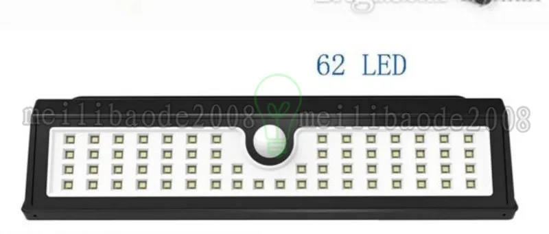 3 개의 지적인 MYY를 가진 최고 밝은 62 LED 태양 빛 램프 옥외 무선 태양 강화한 동의 감지기 빛 비상 사태 램프