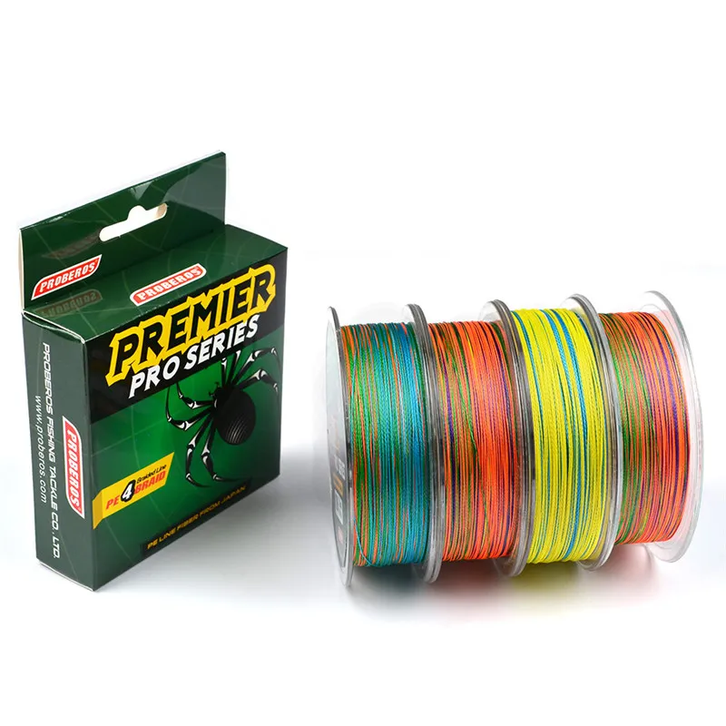 Haute qualité 5 couleurs lignes de pêche mixtes 4 brins PE tressé fil Spectra ligne de tresse 100 m 18lb ~ 100lb