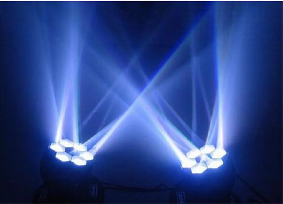 6x15W RGBW 4IN1 LED BEE EYESビーム移動ヘッドライトDMXステージライトダイマー10/15チャンネル