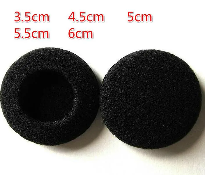 200pcs/100pairs 3.5CM 4.5CM 5CM 5.5CM 6CM Soft Foam Earbud Headphone Headset Ear Pads Replacement Sponge Covers Tips For Earphone MP3 MP4