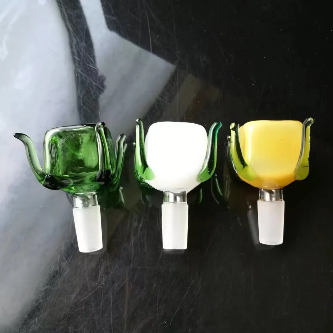 Tête de bulle de couleur de quatre griffes, New Unique Glass Bongs Pipes en verre Tuyaux d'eau Hookah Oil Rigs fumer avec compte-gouttes