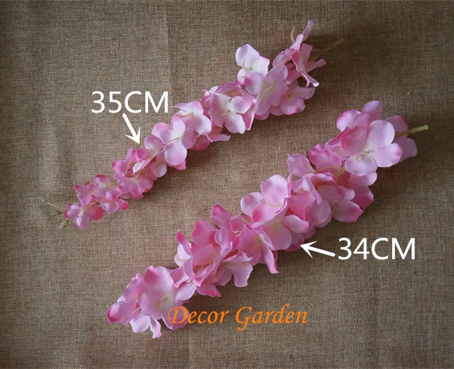 30 stcs kunstmatige hortensia wisteria bloem voor doe -het -zelf bruiloft boog achtergrond vierkant klootzak hangende mand kan uitbreiding228o zijn