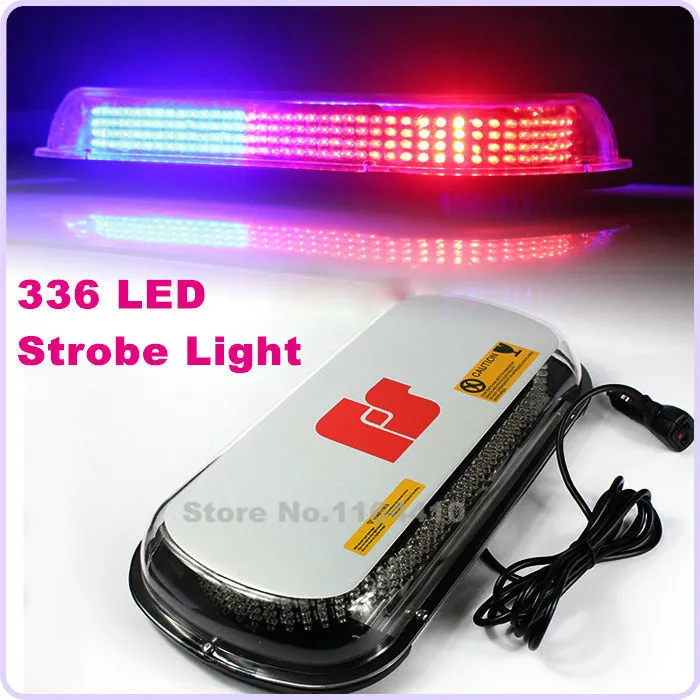 154A Auto Dak Knipperende Strobe Noodsituatie Licht Grill Lamp Blink Beacon 336LED DC 12V 336 LED 8 Knippermodi Rood Blauw Gratis Mail