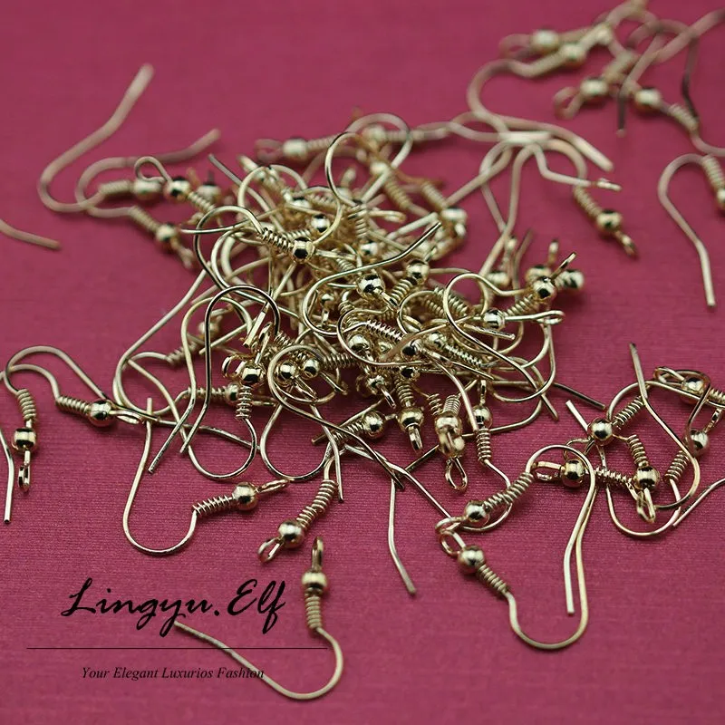 / parti 18k guld örhänge Earwires clips - fynd 2mm platt tillbaka efter örhängen fynd örhängen krokar / diy smycken fynd