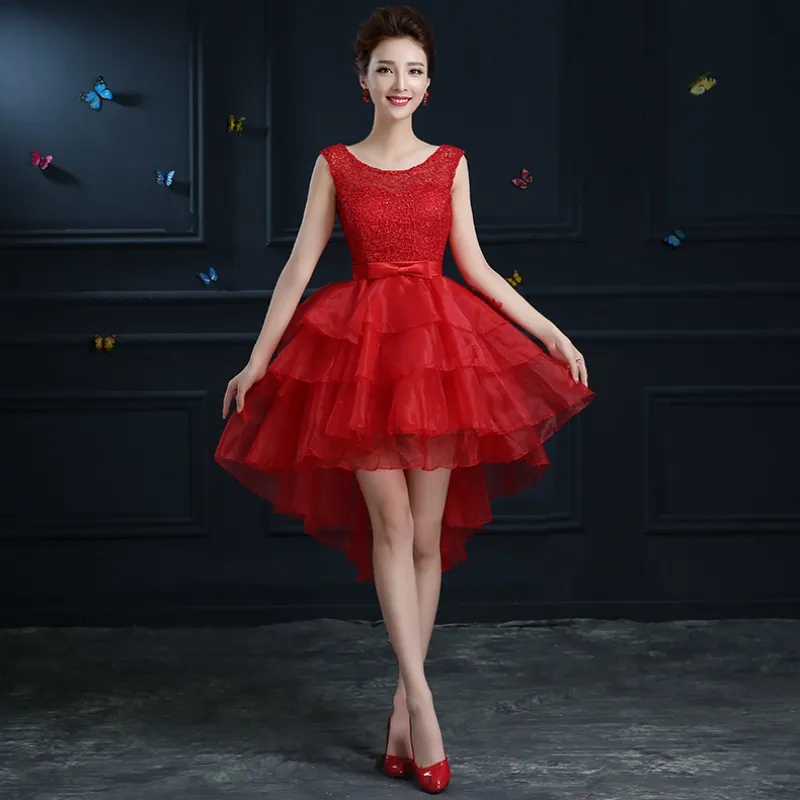 green emerald velvet dress Amy Short White Graduation Dress with Ruffles White / XSmall main image 0