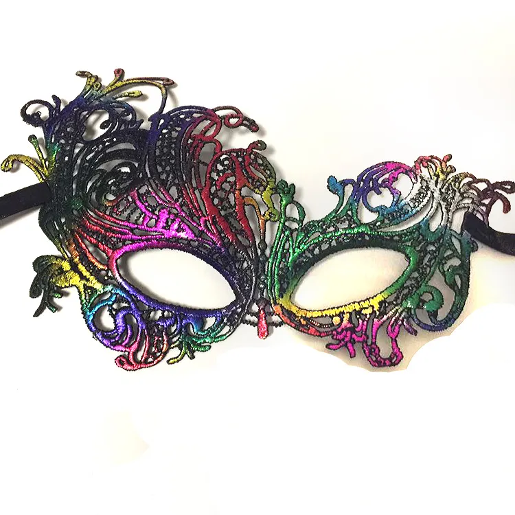 Halloween Sexig maskeradmasker Gilding Lace Masks Venetian Half Face Mask Nightclub Mask Eye Mask for Cosplay Party Christmas Day