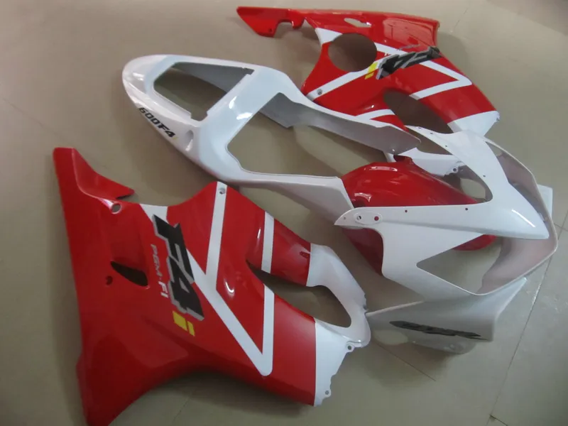 Injectie Gevormde Hot Koop Keuken Kit voor Honda CBR600 F4I 01 02 03 White Red Backings Set CBR600F4I 2001-2003 OT20