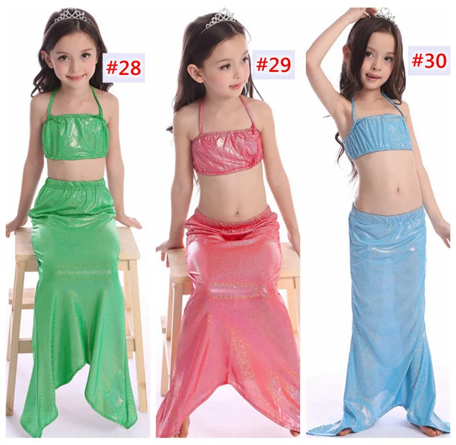 Ragazze Mermaid Tail Bikini Suit Bambini Ins Pinze da bagno Costume da bagno Costume da bagno Costume da bagno Costume da bagno Costume da bagno 30Designs Scegli Free FedEx Ups Ship