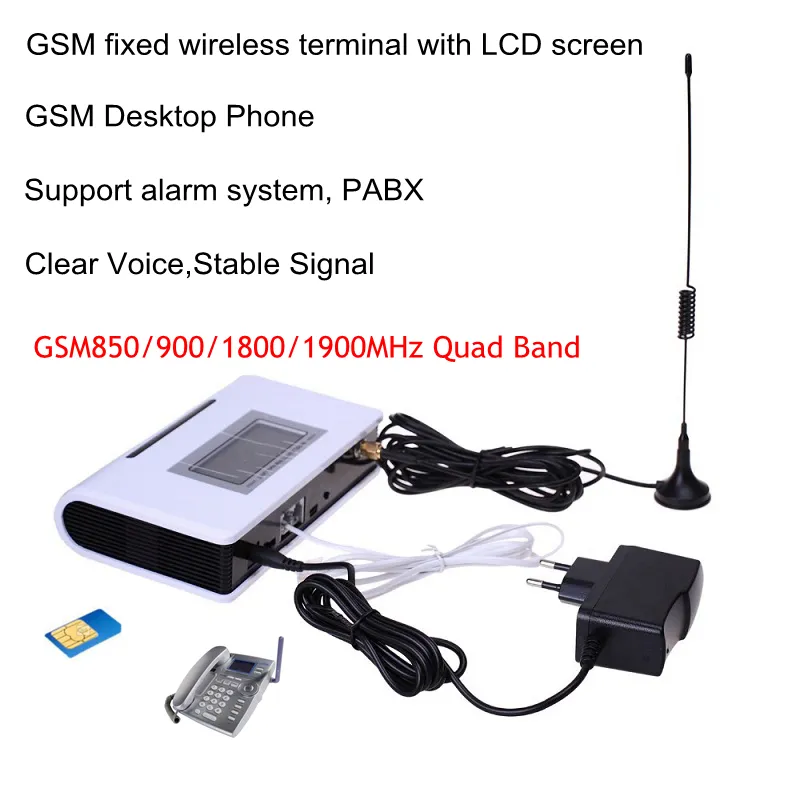 GSM Dialer شبكة لاسلكية ثابتة رباعية النطاق 850 / 1900،900 / 1800 استخدم في جميع أنحاء العالم ، جاهز للولايات المتحدة الأمريكية ، وكندا ، وجنوب أمريكا