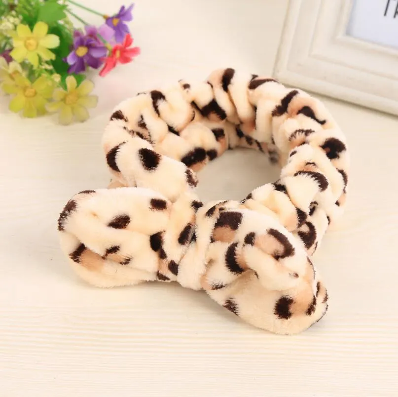 Brand new Flannel headdress beauty bow knot sports wash headband hair band hair band DMTG027 