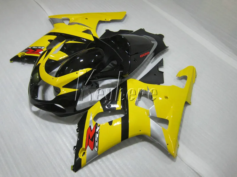 Kuip kit voor Suzuki GSXR600 01 02 03 geel zwart stroomlijnkappen set GSXR750 2001 2002 2003 OI01199Y