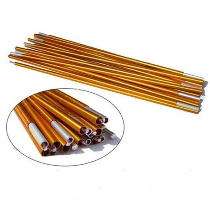 11 Sections 405cm Camping Hiking Travel Aluminum Alloy Replacement Spare Tent Poles Rod Bar