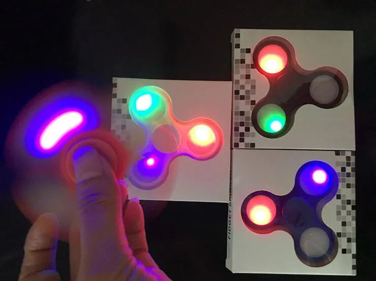 1 pièce Portable LED Hand Spinner Jouet , Anti-Stress Focus Jouet