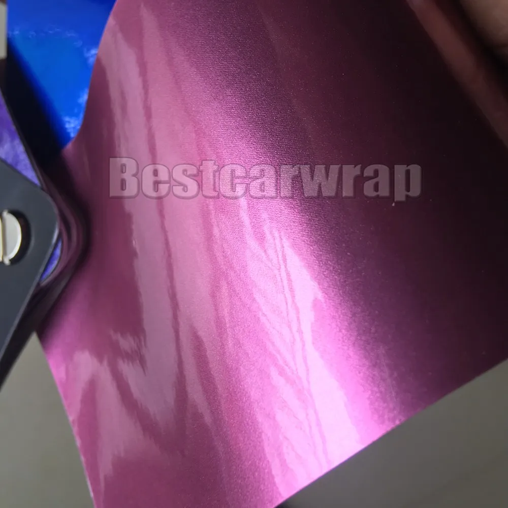 Candy Pink Gloss Metallic Vinyl Wrap for Car Wrap med Air Bubble Free Pearl Blue Candy Car Styling Vehicle Boat Covering Size: 1,52*20m/Roll