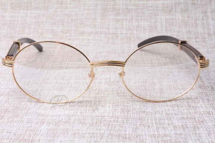 2019 new retro frame high-end fashion black character frames 7550178 male and female models round anti-UV eyeglasses size 57-22-318l