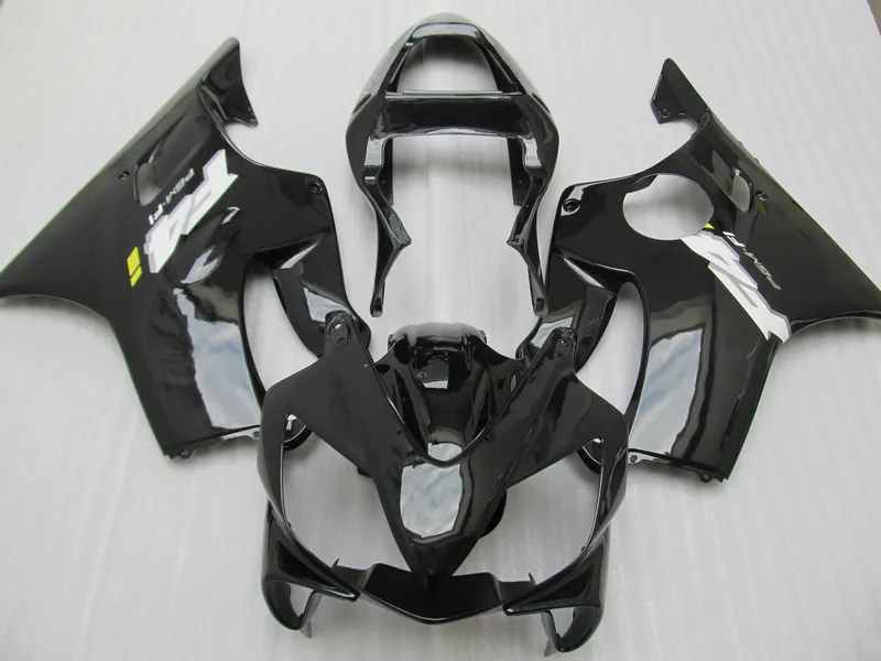 Insprutning Mote Fairing Kit för Honda CBR600 F4I 01 02 03 Glänsande svart motorcykel Fairings Kit Set CBR600F4I 2001 2002 2003