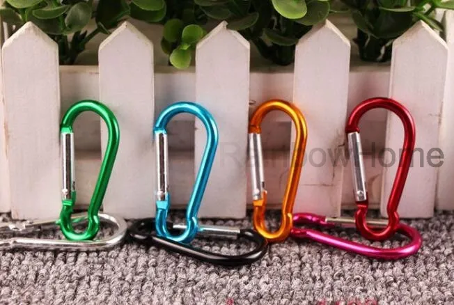 CARABINER RING KEYRINGS KEY CHEAND Outdoor Sports Camp Snap Clip Hook Keychains vandring Aluminium Metall Rostfritt stål Handing Campin9046957