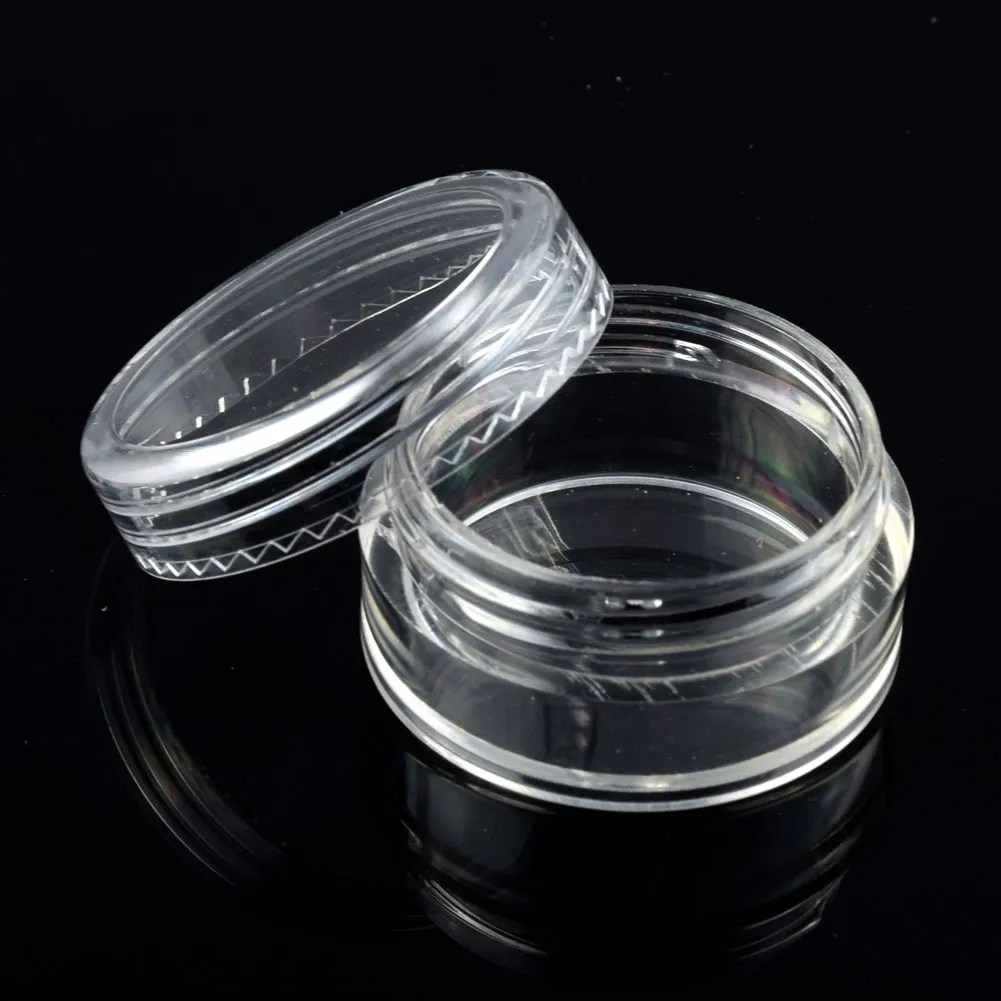 5G Clear Small Plastic Sample Containers Mini Jar met Deksel Lege Cosmetische Verpakking Pot Box voor Nagellak Poeder Glitter Art