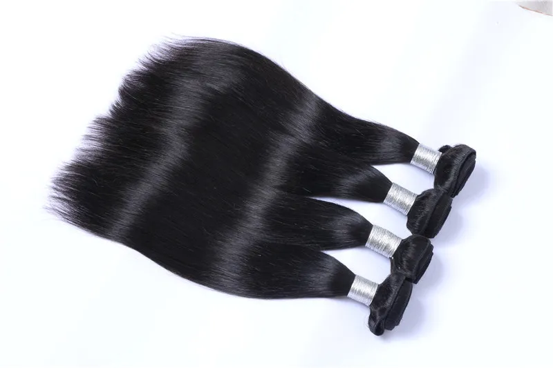 Оптовые дешевые бразильские волосы человеческие волосы индийские малазийские перуанские наращивания волос 3шт двойной уток прямые пучки бразильские пакеты волос