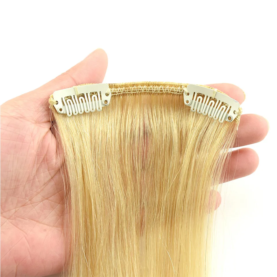 Remy pur Brésilien de Vierge clip cheveux Extensions 220G pleine tête clip en Brésil Hair Extensions # 613 # 60 agrafe dans la Hair Extensions