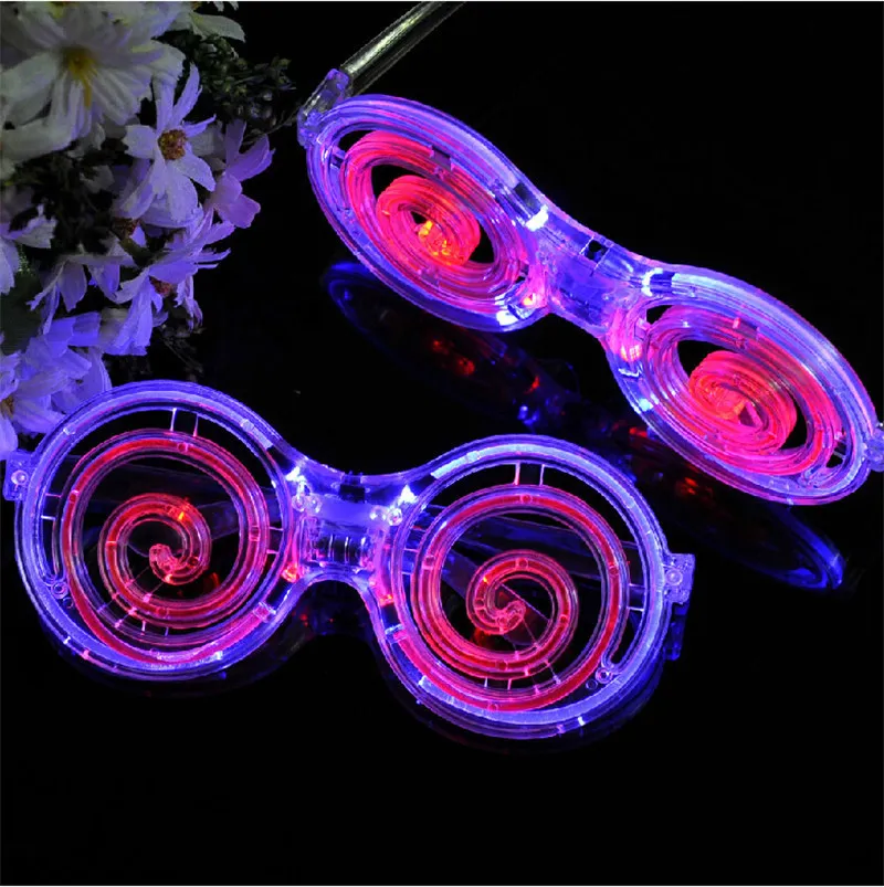 Creative LED Light Glasses Lollipop Blinkande Glasmask För Kids Halloween Julfestival Presentparty Decoration Tillbehör ZA4544