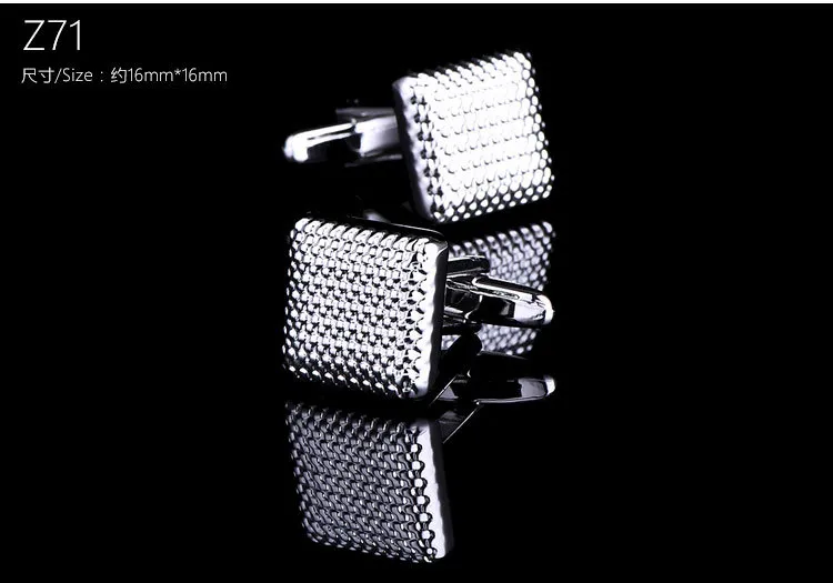 Luxury Silver Cufflinks Different Styles Shirt Cuff links For Men New Brand Crystals Wedding Cuff link Gift For Fathers Day