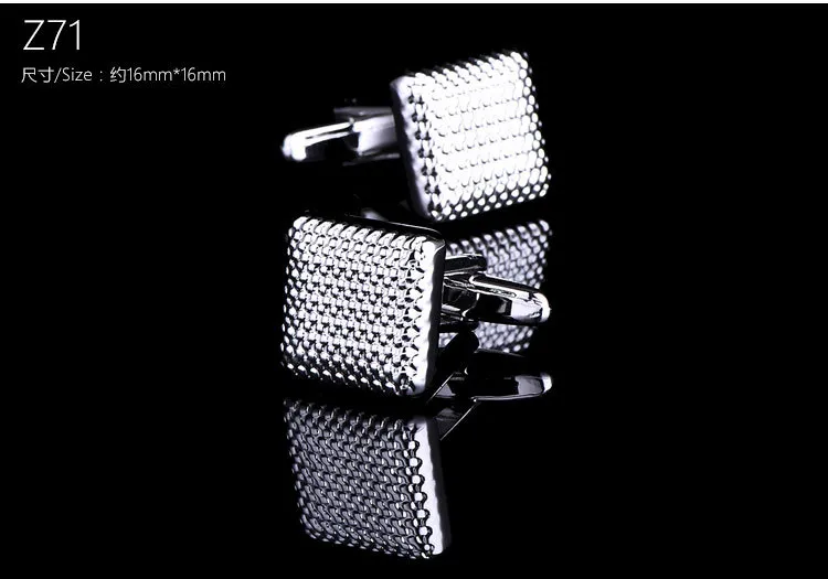 Luxuosos abotoaduras de prata diferentes estilos de camisa links para homens novos cristais de cristais Cuff link presente para os pais do dia9374169