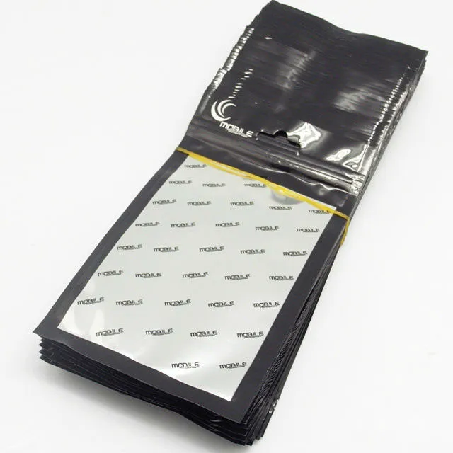 500 stks / partij Groothandel Clear + Black Retail Packaging Plastic Tas voor Mobiele Telefoon Case Auto Charger Accessoires Verpakking Zak 20 * 11.5cm