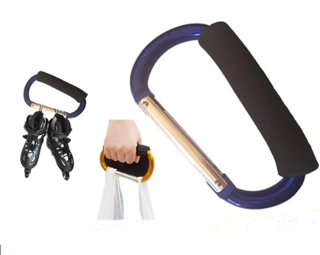 Gąbka Duży rozmiar Kolorowe aluminium Stopu D Kształt Climbing Button Carabiner Brelok Break Outdoor Roller Buty Klamra Supermarket Hak