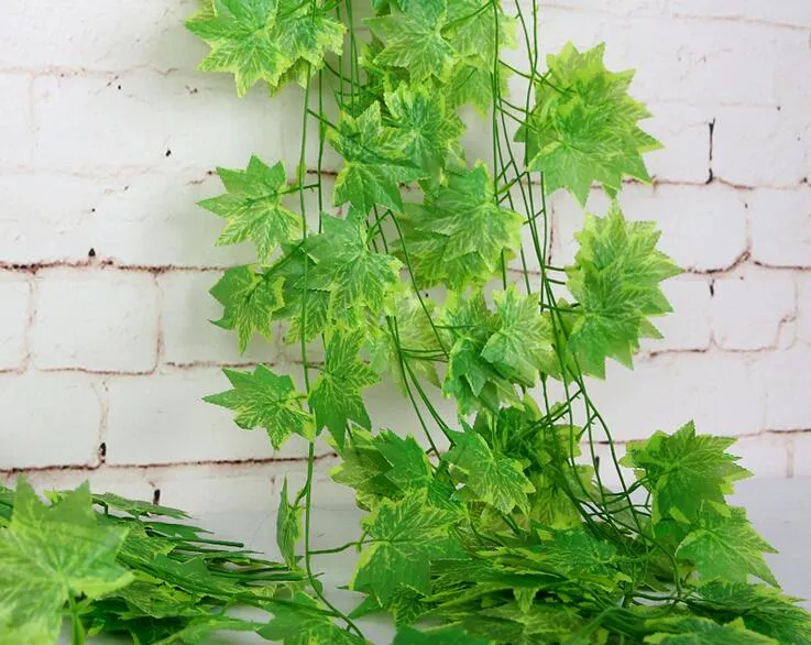 Simulatie bloem wijnstok wijnbladeren blad groen home bruiloft plafond decoratie nep rotan wijnstokken