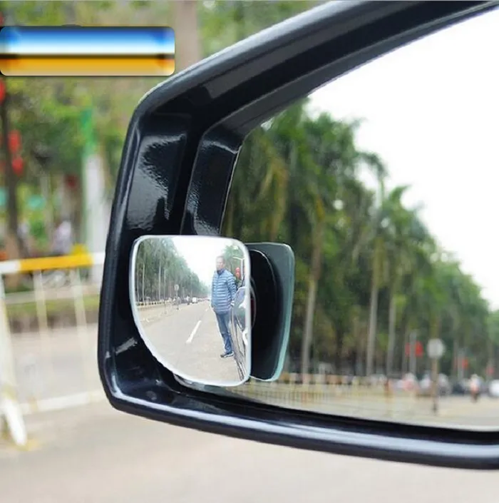 Rétroviseur de voiture angle mort verre côté grand Angle Auto vue arrière réglable pour le stationnement secteur universel sans cadre