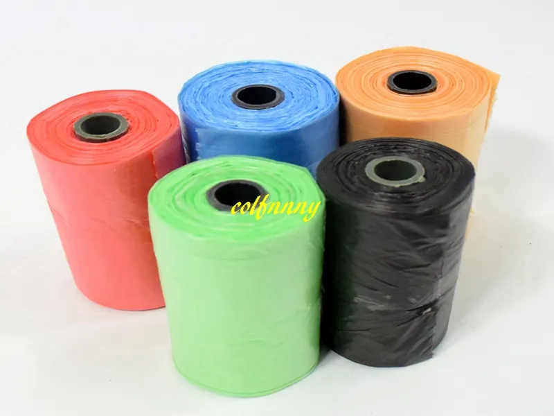 / lotto = 4000 pz Trasporto veloce 20 pz / rotolo Colore puro Degradabile Pet Dog Waste Poop Bag Doggy Bags