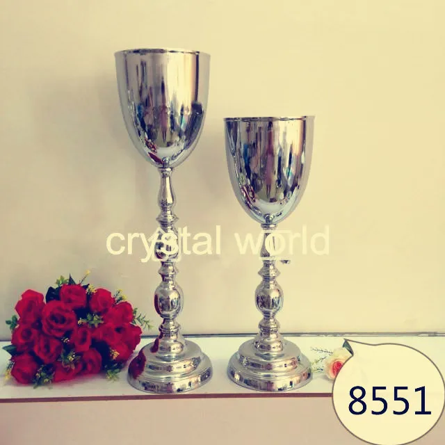 Venta al por mayor, soporte de flores de cristal alto, pieza central de boda 123 para decoración de decoraciones de fiesta de cumpleaños en casa