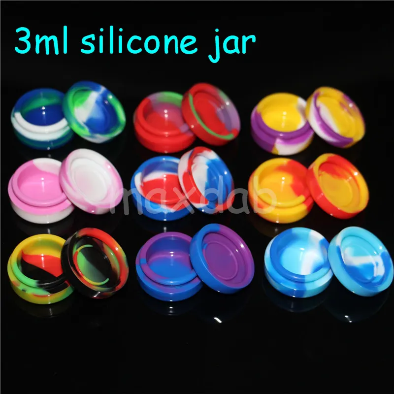 boxes whole 3ml Air Tight Odorless Medical Silicone Jar Herb Stash Containers Oil Silcone Container Jars Dab lot7609815