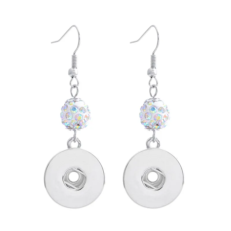 Orecchini pendenti con strass Noosa misura 18 mm Bottone a pressione i Orecchini pendenti a scatto Charms Accessori regalo