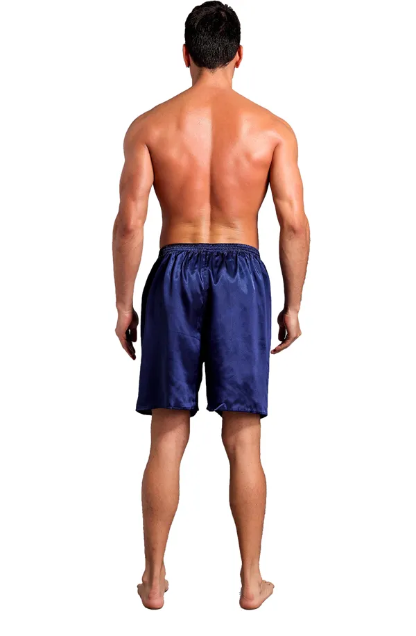 Solid Rayon Silk Boxers For Men Stylish Homewear Mens Sleep Shorts 2256