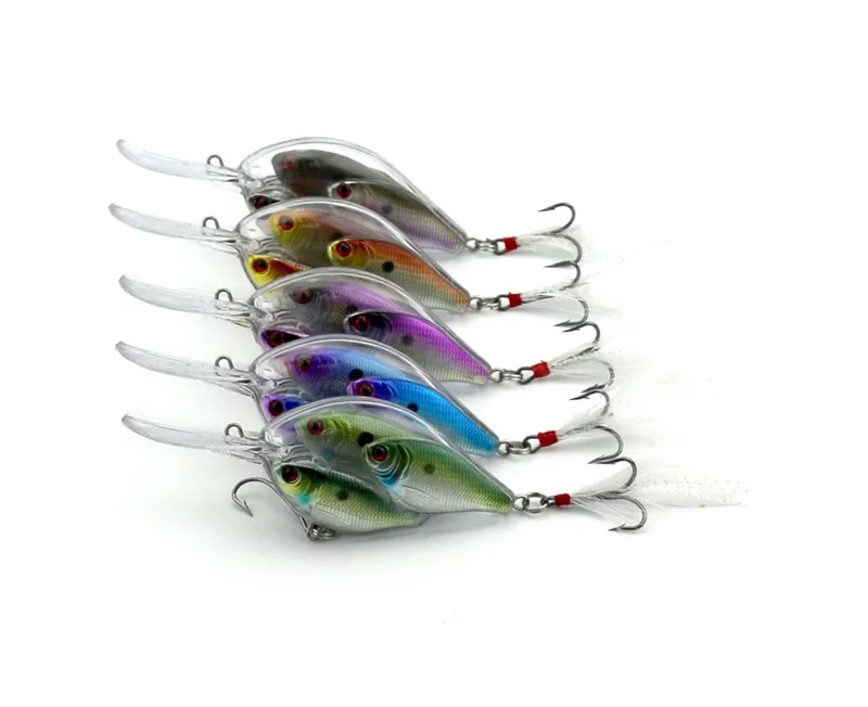 Version améliorée 9.5cm 18g Verre Minnow Live Cible LIVE Pour la pêche à l'eau douce ou en eau salée. Plongée rapide avec une vaste action Wobble