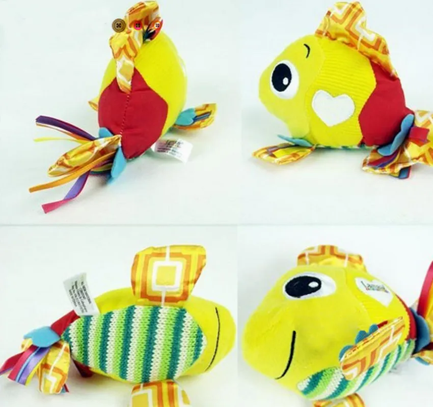 Lamaze Feel Me Fish Pute Clownfish Massage Particle Ring Paper Cloth Toys1978239