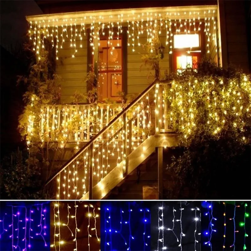 ICE-Lichterkette, 3 m, 100 LEDs, 4 m, 120 LEDs, Lichterkette, 110 V, 220 V, für Party, Hochzeit, LED-Funkeln, Beleuchtung, Weihnachten