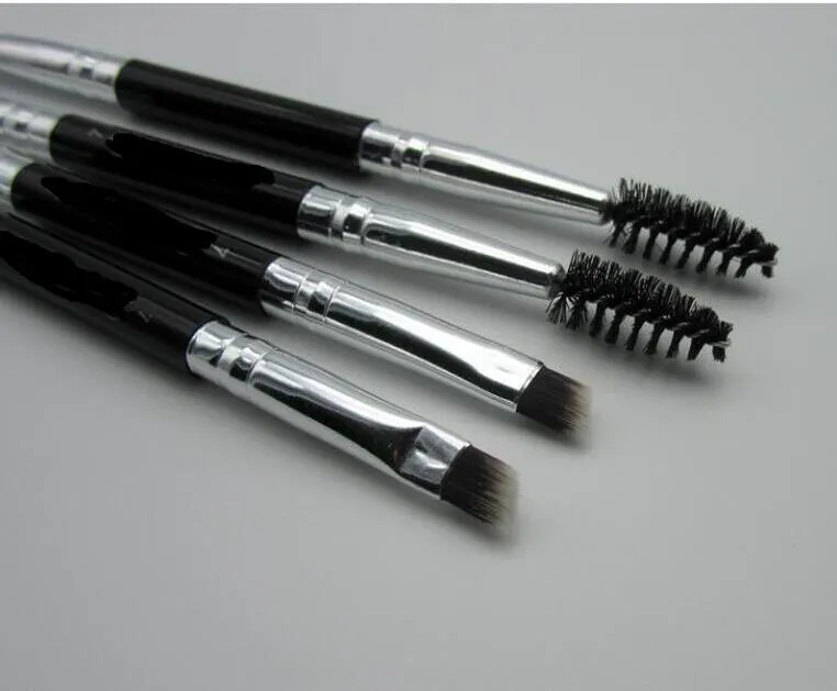 Duo Pincel # 12 # 7 # 15 # 20 Escovas com grande logotipo Synthetic ferramenta maquiagem Duo Brow sobrancelha Brushes Kit Pinceis