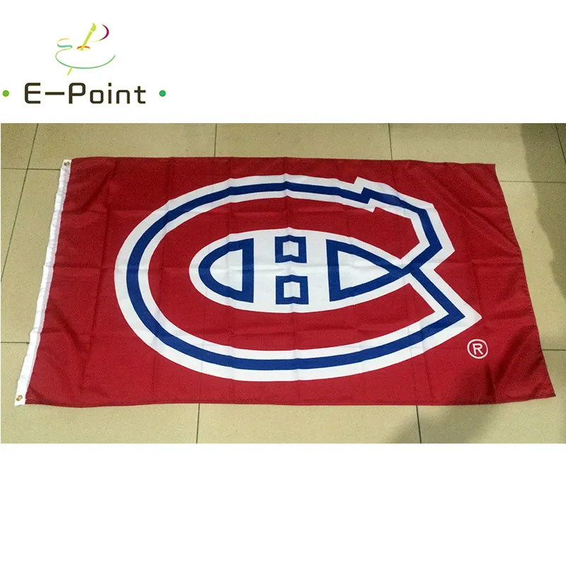 Montreal Canadians 3ft x 5ft (90cm * 150cm) بوليستر علم