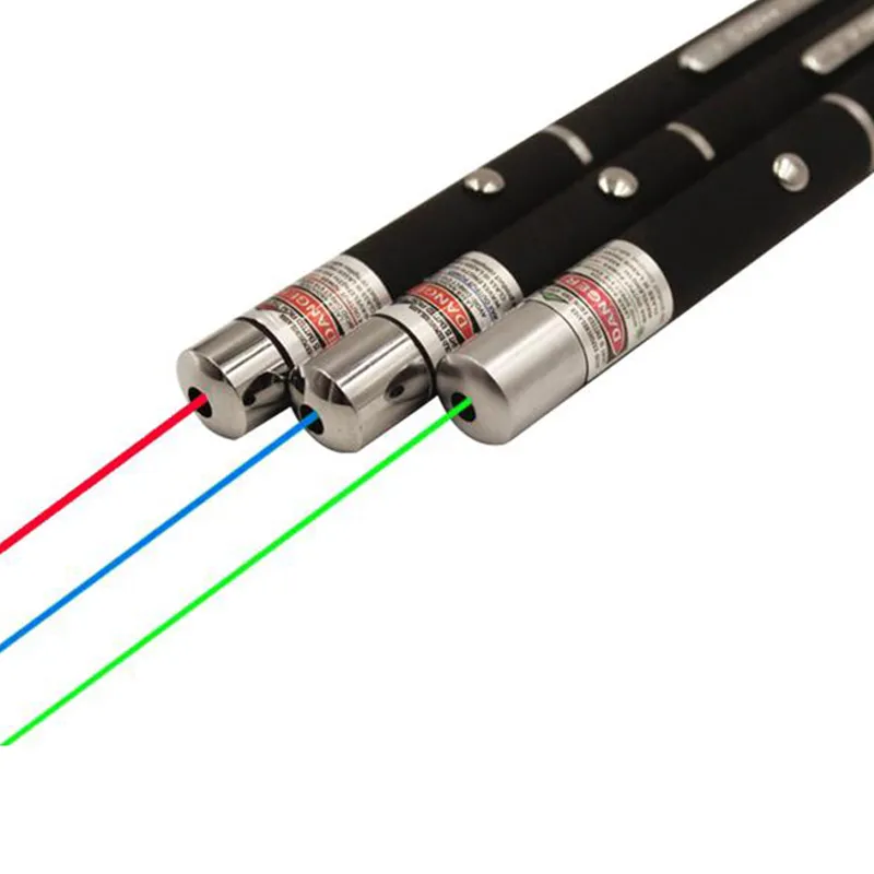 Green Red Light Laser Pen Beam Laser Pointer Pen för SOS montering av nattjakt Undervisning Xmas Gift OPP -paket DHL