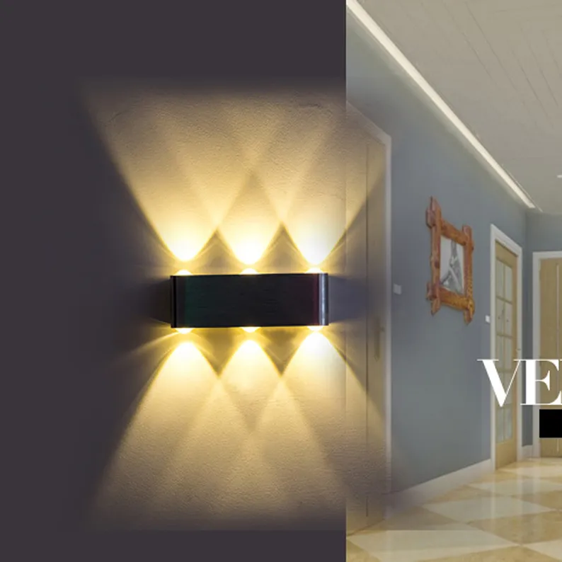 Led bedside wall lamp indoor bedroom creative hotel aisle ktv living room up and down luminous multi-color choice