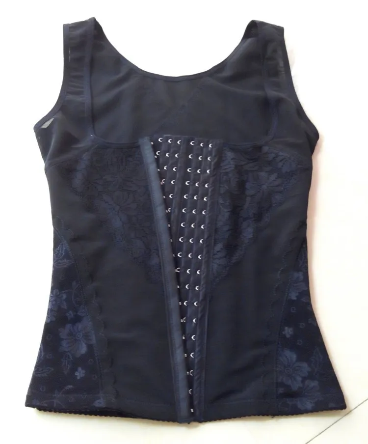 Nouveau taille corset minceur femmes corsets Body Shaper gilet fleur bandoulière taille formateur 6 crochets S 3XL haute qualité278R