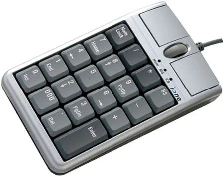iOne キーボード マウス コンボ 19 テンキーパッド、スクロール ホイール付き、高速データ入力 USB キーボード マウス、ワイヤレス 2.4G および Bluetooth デュアル モード