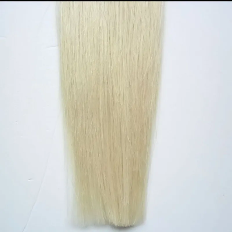 # 613 Bleach Blonde Brésilienne Micro Nano Loop Ring Extensions de cheveux humains 100g 1g / s Micro droite extensions de cheveux Blonde Cheveux brésiliens