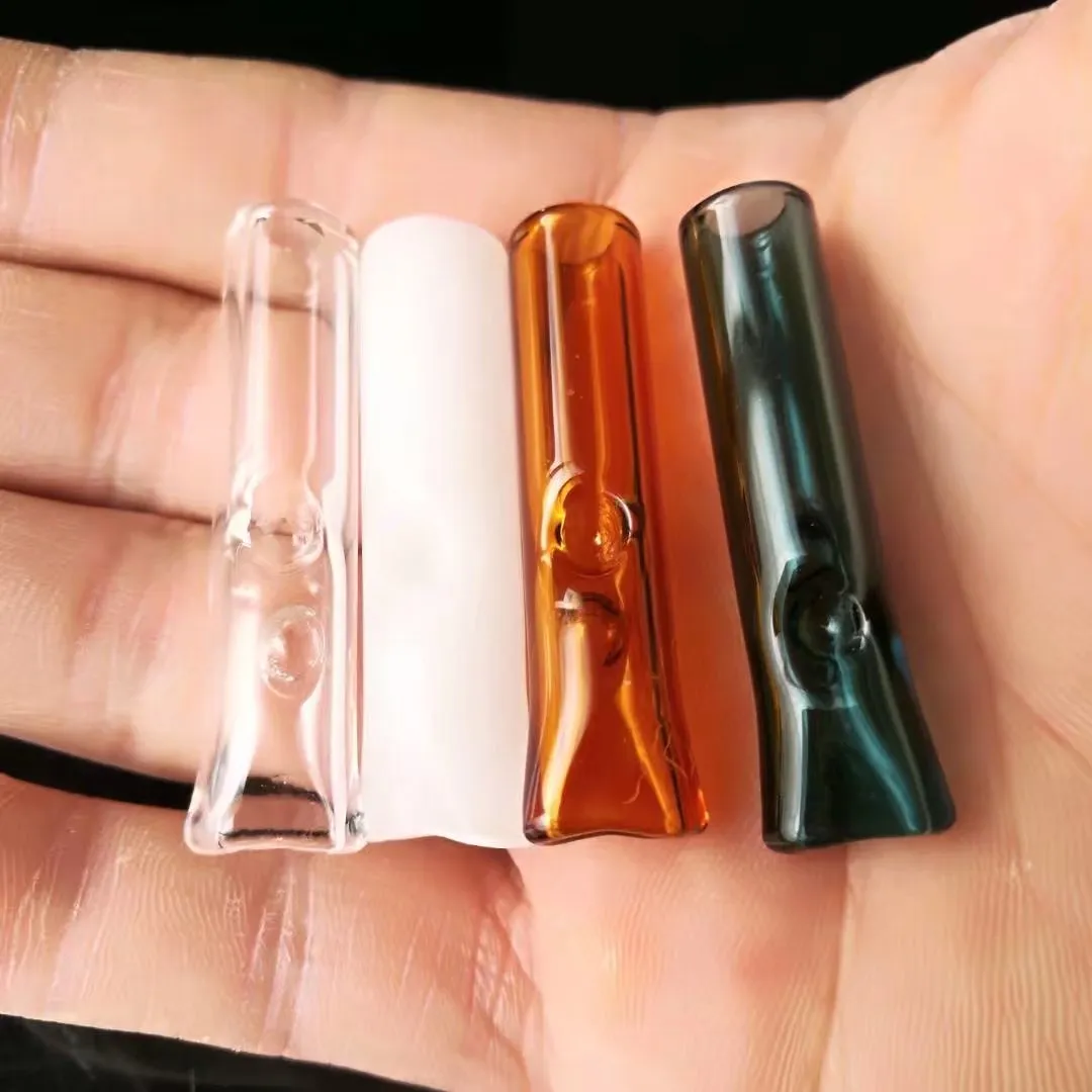 Multicolor Glass Munstycke Bongs Tillbehör Unika oljebrännare Glas Bongs rör Vattenrör Glasrör oljeriggar Rökning med dropper